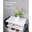 Organisateur de chaussures à 7 niveaux pour rangement vertical, panneau de particules compact et blanc compact pour le vestibule, le couloir et le placard