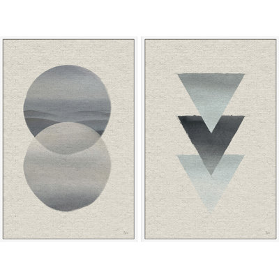 Upside Down II Diptych par Eyre Tarney - ensemble de 2 reproductions sur toile