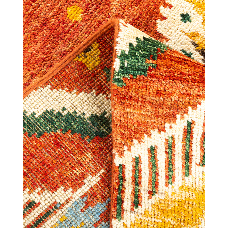 Contemporary One-of-a-Kind 6' 0" x 9' 1" Hand Knotted Area Rug