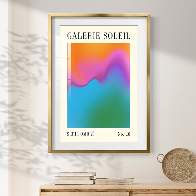 Gallerie Gradient II - impression encadrée, H 28,5 po x l 20,5 po, Doré