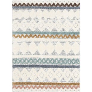 Delia Geometric Synthetic Area Rug