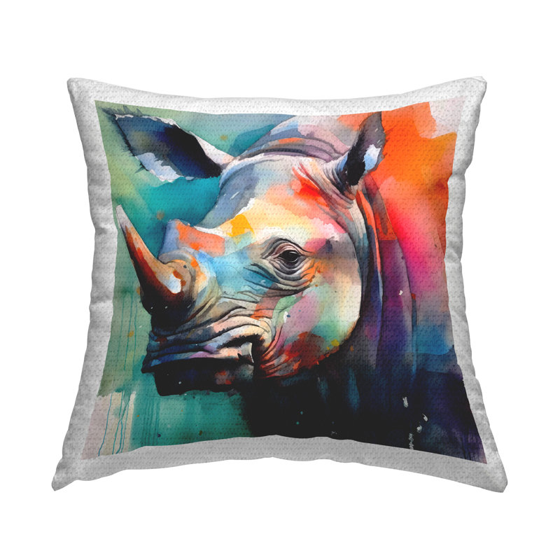 Coussin d'extérieur Modern Hue Rhino