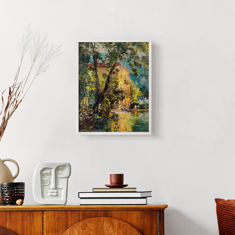 Paysages de la série CCDCC-XXL - reproduction encadrée de qualité supérieure - prête à être accrochée - aucun clou requis