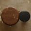 Table basse ronde en bois avec tiroir