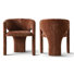 Modern Upholstered Dining Chairs With Curved Back And Unique Base