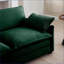 Repose-pieds en velours côtelé vert pour 2 à 4 places | Style rétro-moderne | Tissu doux-734914486