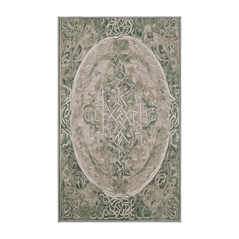 Tapis gris lavable à la machine, Rectangle 8 pi x 12 pi