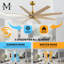 Ariella - Eight Blade Ceiling Fan - Brushed Brass Finish - Matte Black Blades-1855432166-1855432146