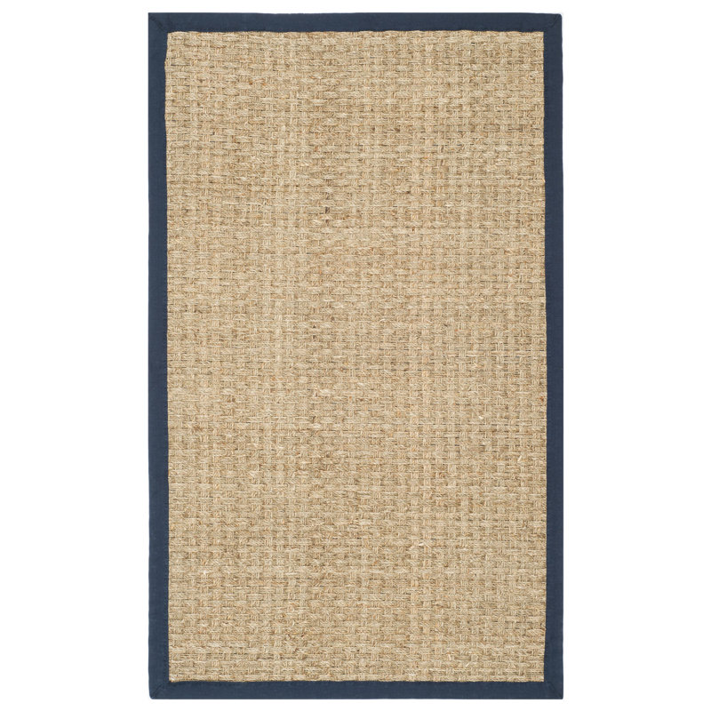 Delapena Hooked Rug, Natural/Blue, Rectangle 122 x 183 cm