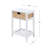 Walnut and Natural Accent Table with Woven Basket-97821422