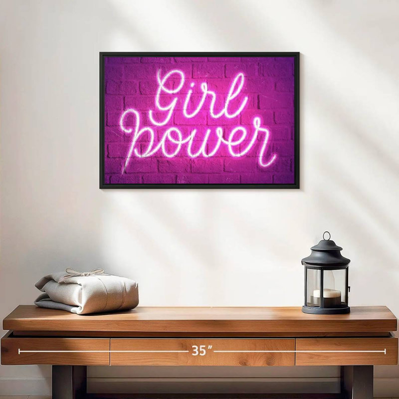 Enseigne néon Tergel Girl Power, H 13 po x l 19 po