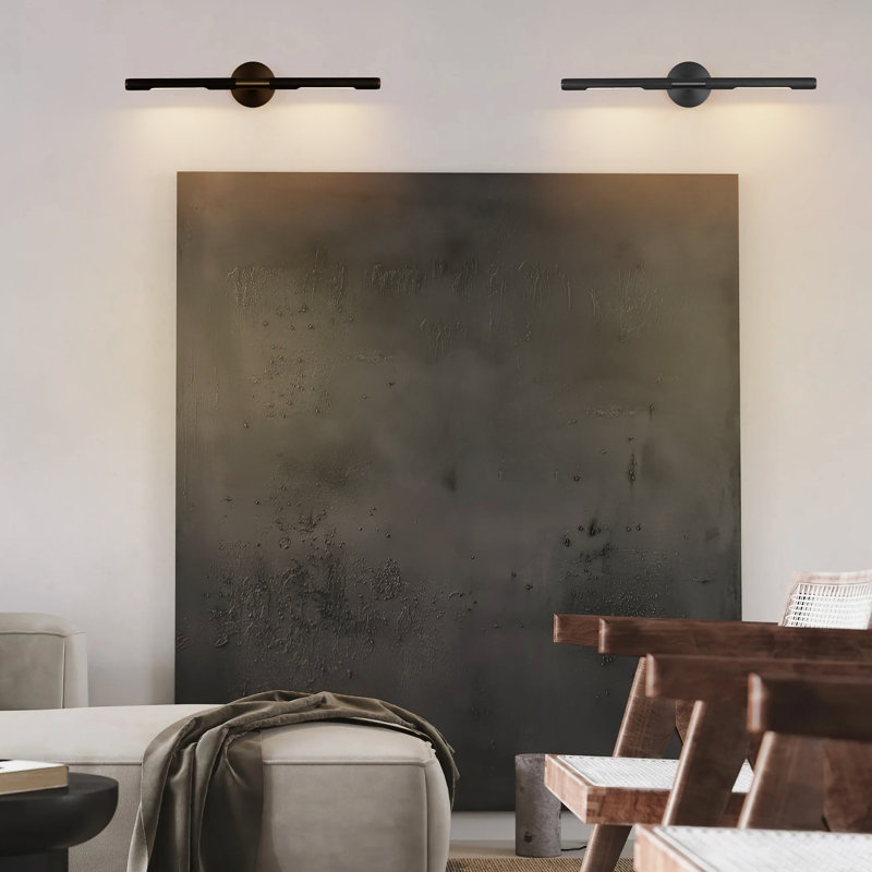 Matte Black 30'' Dimmable LED Rotatable Wall Sconce
