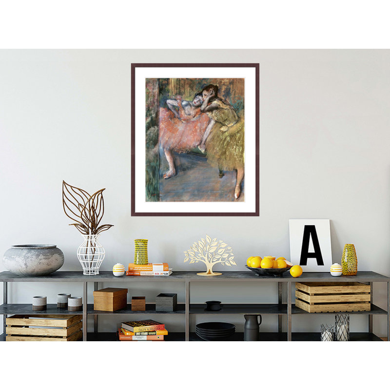«Two Dancers By a Hearth» par Edgar Degas, impression giclée encadrée, H 40,01 po x l 33,5 po