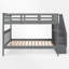 Lit superposé en bois avec escalier de rangement-671270625-671270627