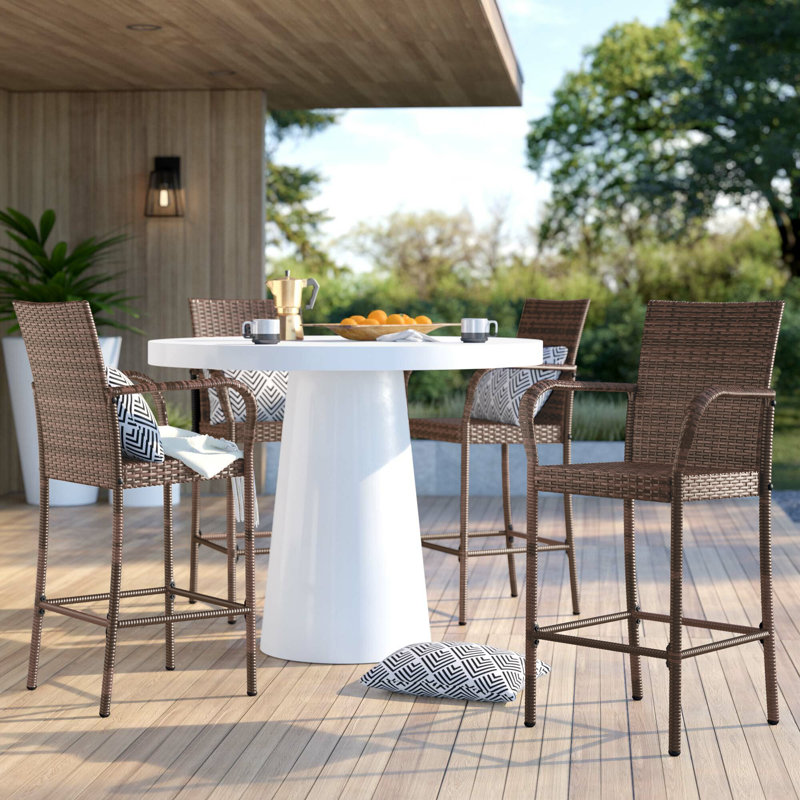 Tabouret de bar Libretti, Mélange de bruns