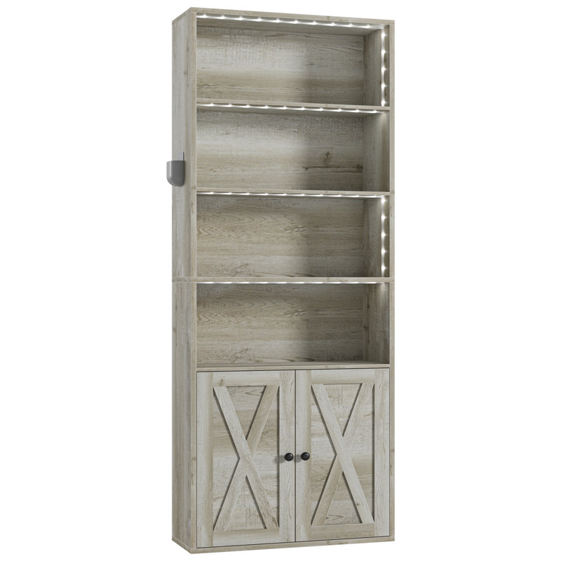 Blaha Storage Bookcase, Beige Maple
