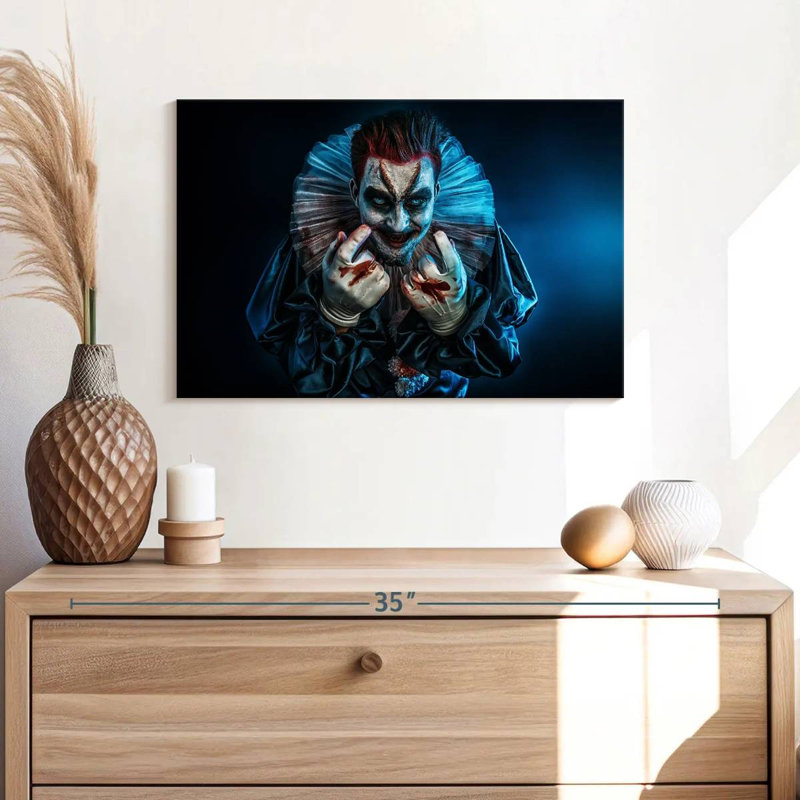 Devil Clown, 30" H x 45" W
