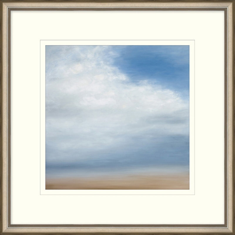 Brouillard côtier - Peinture sur papier encadrée