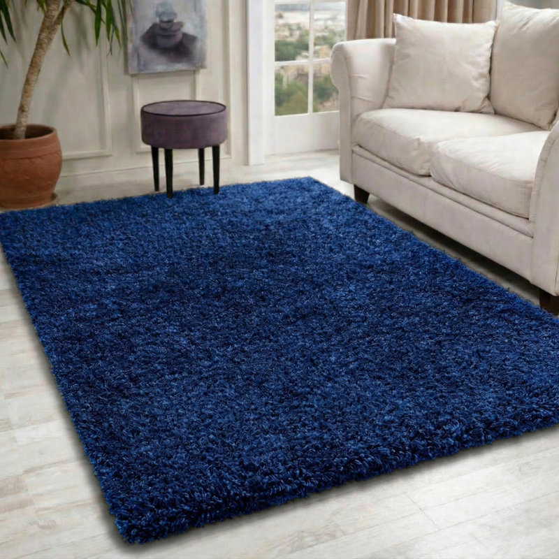 Esterly Solid Colour Shag Area Rug, Rectangle 120 x 170cm