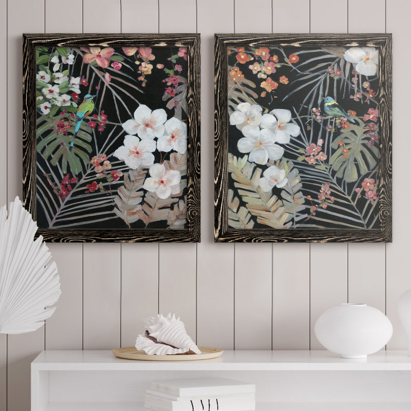 Tropical Midnight I - ensemble de 2 reproductions d'art, H 24 po x l 36 po x P 1,5 po, H 31,5 po x l 47 po x P 1,5 po