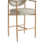 Tabouret de comptoir rembourré avec structure en métal-118574582