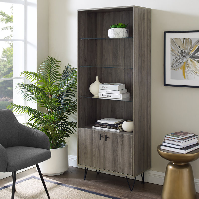 Babich Storage Bookcase, Slate Gray