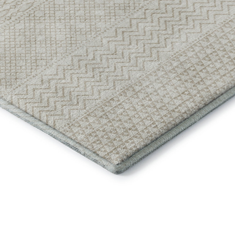 Tapis ivoire Prisco lavable à la machine de qualité supérieure, Rectangle 9 pi x 12 pi