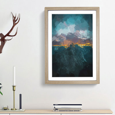 Mountains in California in Abstract - Framed Print
