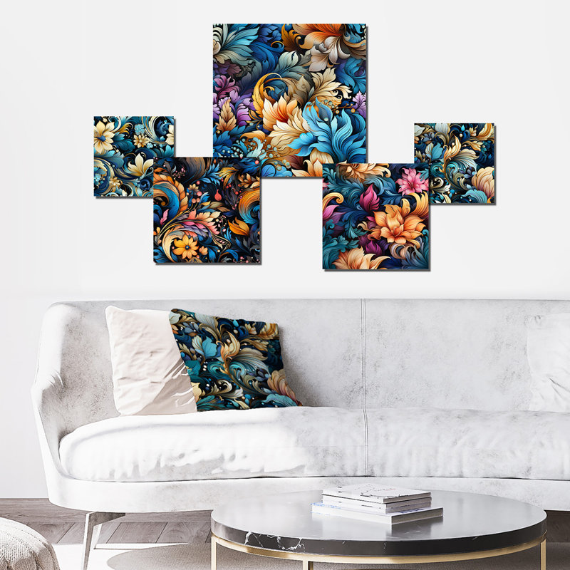 Dean - ensemble d'art mural floral de 5