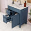 Meuble-lavabo avec lavabo en céramique, 2 tiroirs et tablette réglable-385515462