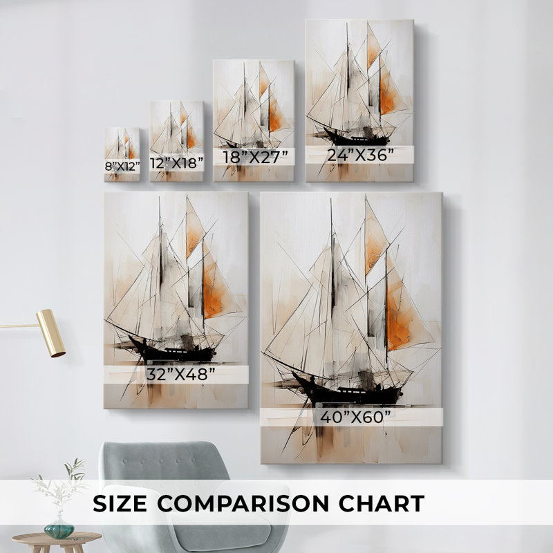 Série Sea and Shore LXXXVI - Ensemble de toiles tendues avec châssis Premium - Prêt à être accroché