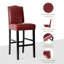 Tabouret de bar en cuir reconstitué avec dossier haut-2008008876
