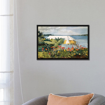 " Flower Garden And Bungalow, Bermuda, 1889 " by Winslow Homer