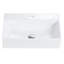 Évier de cuisine intégré en céramique blanche lustrée 20 po x 14 po - 1 trou de robinet, teinture, facile à entretenir, matériau des bords de la salle de bain sécuritaire, nettoyage sans effort, décor contemporain, esthétique moderne, surface lisse