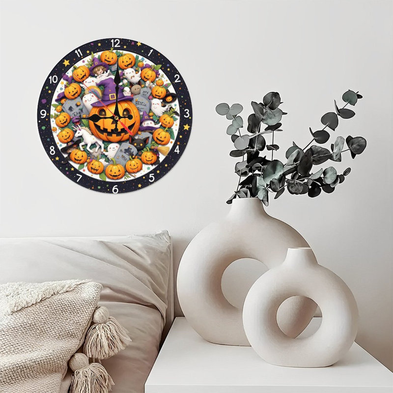 Horloge d'Halloween licornes fantômes licorne