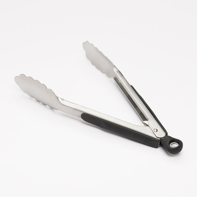 OXO Good Grips Stainless Steel Steel Tongs, 9" L