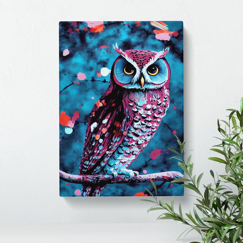 Owl In A Tree - Wrapped Canvas, 76cm H x 50cm W x 3cm D