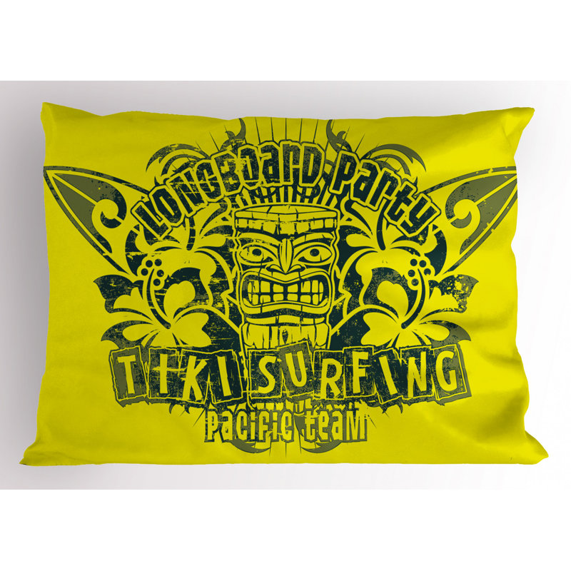 Tiki Polyester Sham Set, King