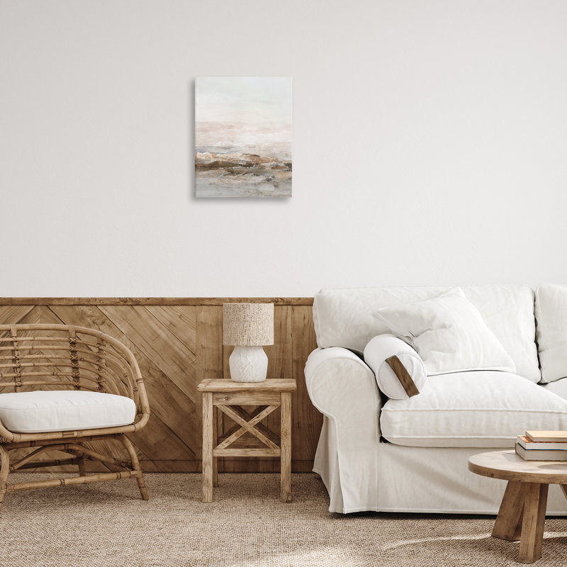 Horizon en sourdine sur toile neutre, design par Hazel J., H 20 po x l 16 po