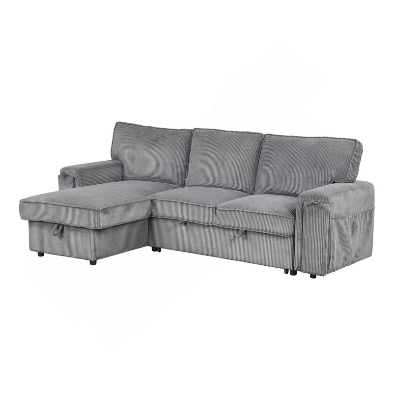 Canapé-lit modulaire Upholstery avec sacs de rangement et 2 porte-gobelets sur les accoudoirs