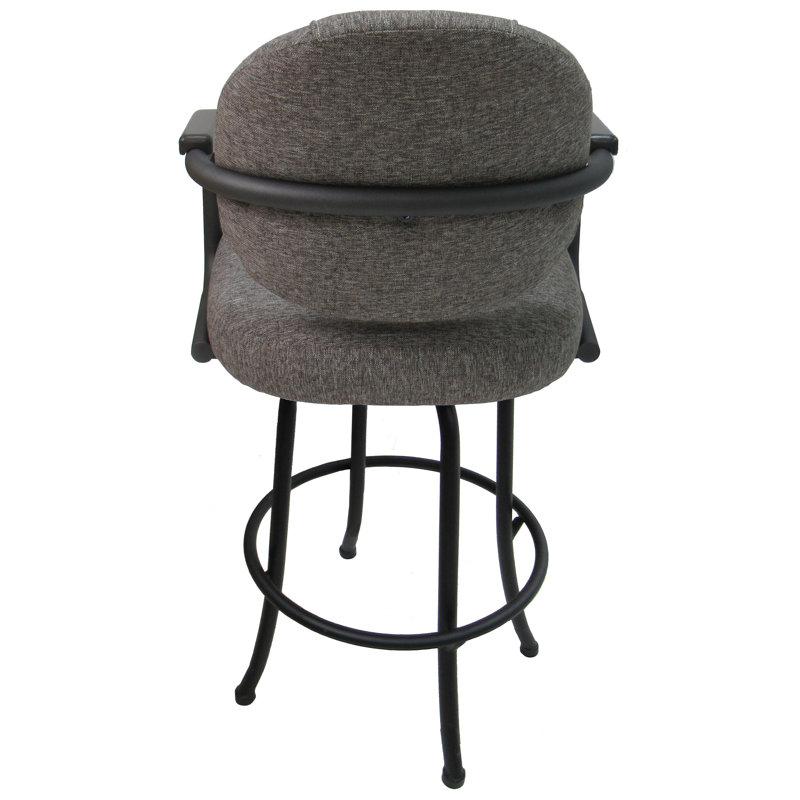 Vickky Swivel Upholstered Counter Stool, Grey, Mojave Grey, Counter Stool (26” Seat Height)
