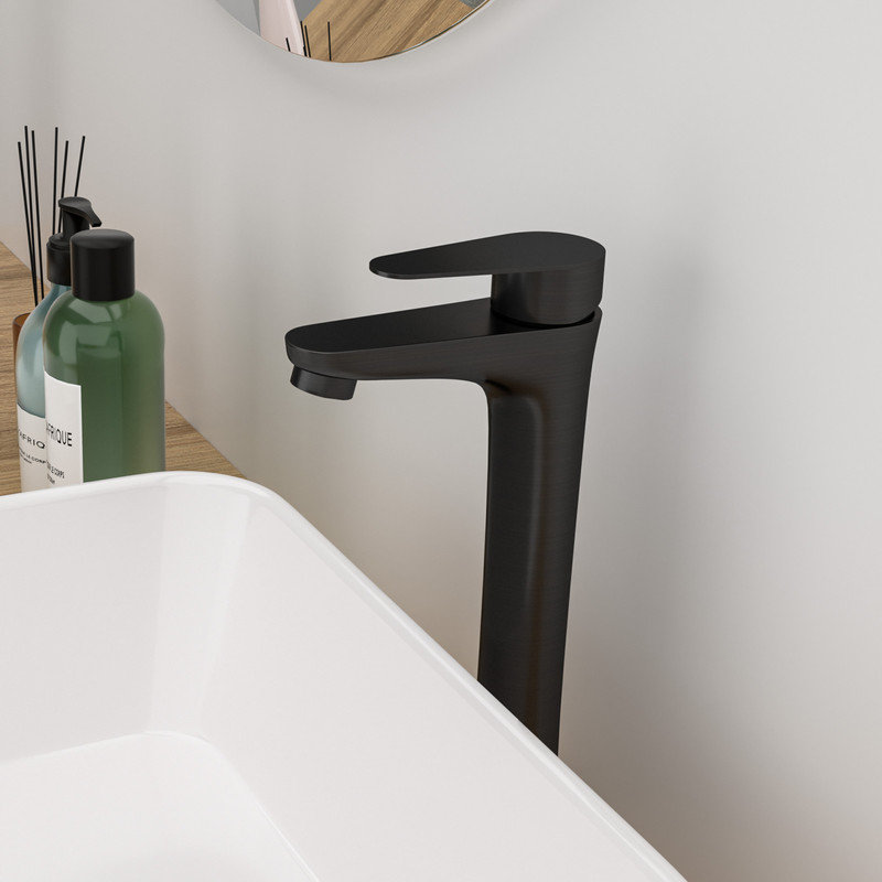 Tall Single Handle Vessel Sink Faucet for Modern Bathroom Vanities