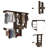 Calveston 1-Drawer 4-Shelf Closet System Dark Walnut-1687569024