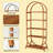 Versatile Display Rack,5-Tier Bookshelf,Compact Arched Bookcase