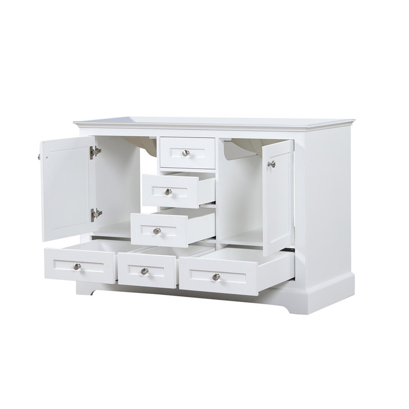 White Double Bath Vanity 48 In. W X 22 In. D