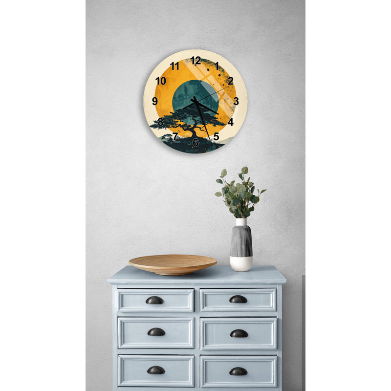 Horloge murale Modern Modern, Or anglais, 20 pouces