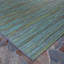 Tapis rayé bleu sarcelle à tissage plat bleu sarcelle Ellenton-1033518057