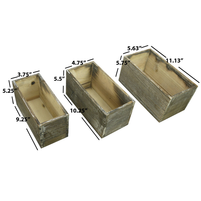 Huck Handmade Wood Planter Box