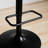 Adjustable Height Kitchen Island Bar Chairs, Walnut & Black Leather Upholstery, Mid Century Modern 360 Swivel, Ergonomic , Metal Legs, Stable 17.7" Base Counter Stools With Seat And Cover