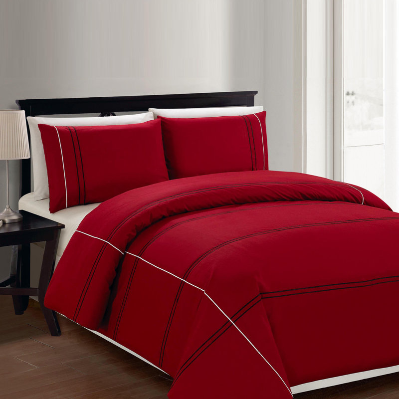 Ensemble de housse de couette , Simple, Blanc